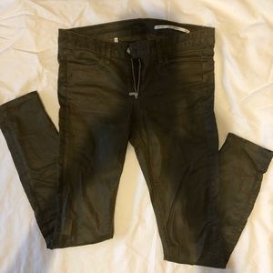 Zara kaki biker pants slim fit size 4